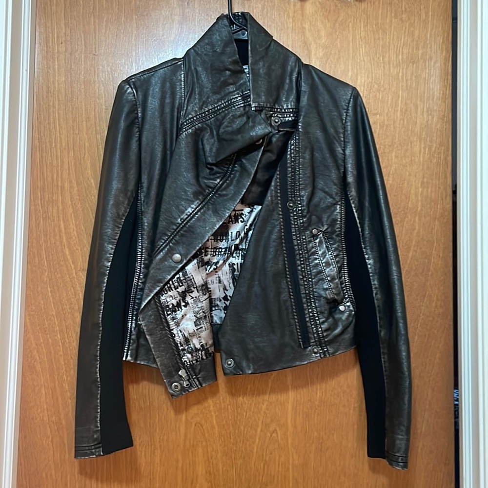 guess vegan leather jacket